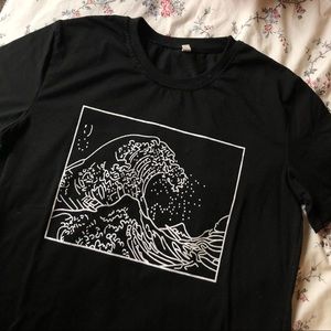 WAVE BLACK T-SHIRT